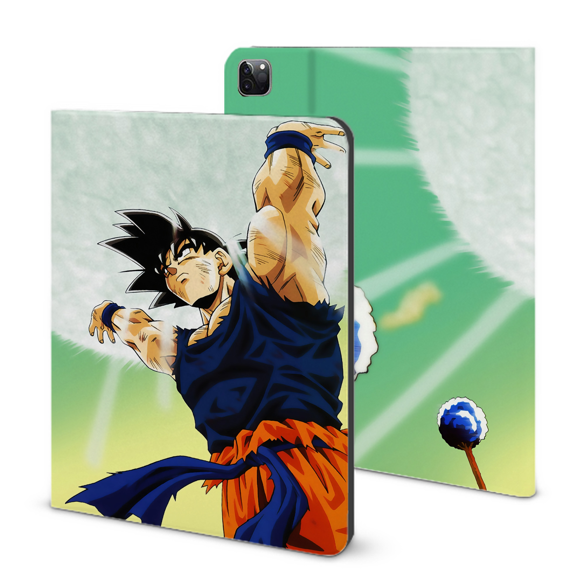 （画像用） ドラゴンボール DRAGON BALL IPad ケース ブック型 PUレザー TPU 耐衝撃 軽量 薄型 ペン収納なし 全面保護 IPad 各モデル対応